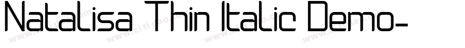 Natalisa Thin Italic Demo字体转换